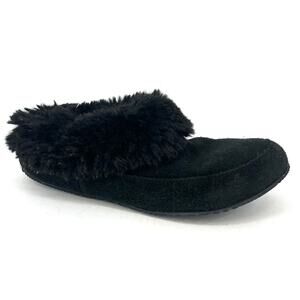 Sorel Women's 7 Go Coffee Run Black Sheepskin Shearling indoor Outdoor Slipper